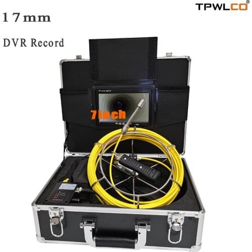 17mm Camera Industrial Endoscope 20m 30m 40m 50m for Pipe /Drain Pipeline/Sewer Inspection Camera Support Video Recording