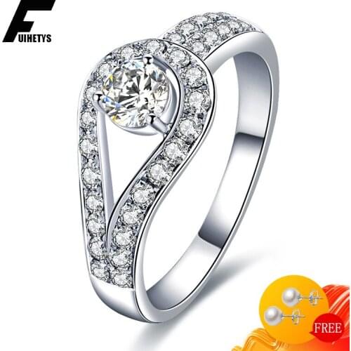 Bali Jelry Romantic Silver 925 Women Ring Jewelry Accessories Geometric AAA Zircon Gemstones Open Rings for Wedding Engagement