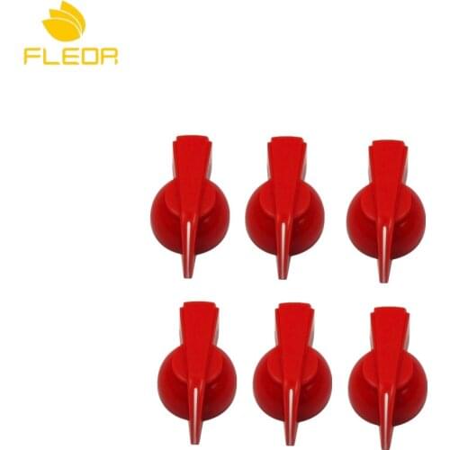 FLEOR 6pcs Plastic Red Big Chicken Head Knobs Guitar Bass Amplifier Effect Pedal Knobs Guitar Parts Replacement