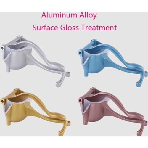 Manual Juice Squeezer Thickened Aluminum Alloy Hand Orange Lemon Pressure Machine Kitchen Fruit Tool ( Blue Gold Pink Silver )