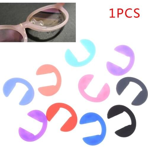 1pc U Shape Anti-Slip Nose Pad Silicone Stick On Pad Eyeglass Sunglasses For Kid Children Eye Glasses Accessories
