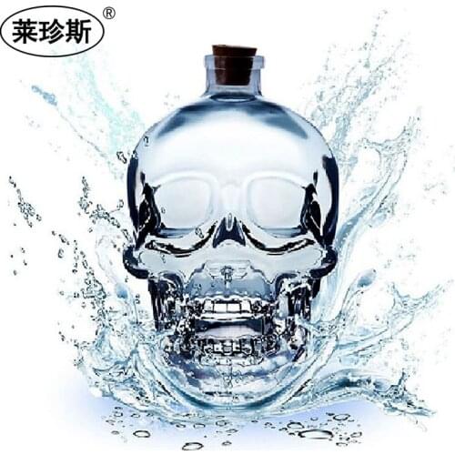 Skull Wine Bottle Creative Decanter Liquor Divider Glass Wine Glass Sealed Wine Storage Home-Brewed Wine Fermentation Jar Wine