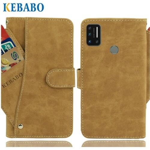 Vintage Leather Wallet UMIDIGI A7 Case 6.49" Flip Luxury Card Slots Cover Magnet Phone Protective Cases Bags