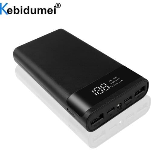 DIY 5V Power Bank 18650 Battery Case Dual USB Micro USB Type C Battery Shell Box Mobile Phone Charger For IPhone X Samsung S10