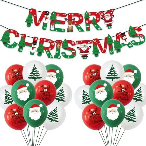 1Set Merry Christmas Balloons Santa Claus elk Christmas Tree Christmas Balloons Party Decoration Home Xmas Party Decor