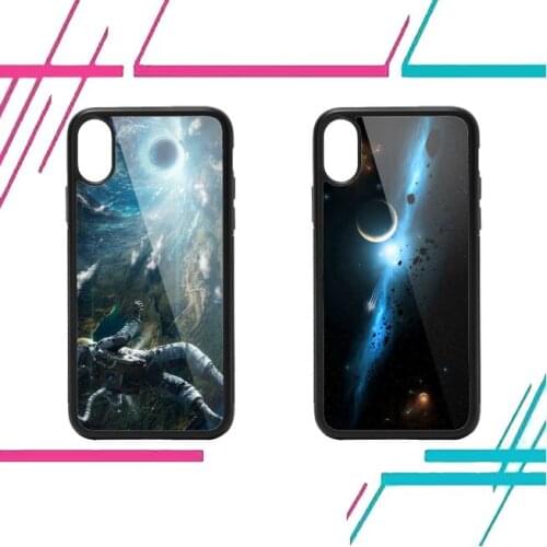 Star Moon Space pattern high quality luxury Phone Case funda PC for iPhone 11 12 pro XS MAX 8 7 6 6S Plus X 5S SE 2020 XR