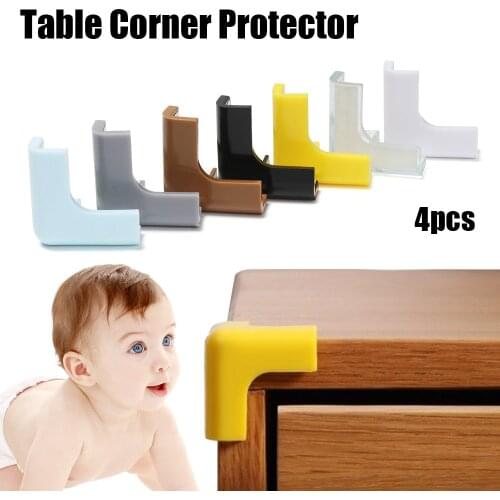 4PCS Soft Silicon Baby Safe Corner Protector Table Desk Corner Guard Children Safety Edge Guards For Baby Kids Protection