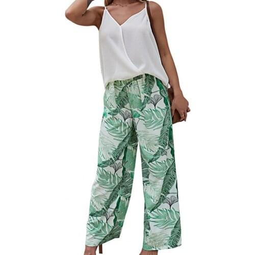 New Stylish 2pcs Set Harajuku Casual Women Loose Outfit Sleeveless Solid Color Camisole Wide Leg Pants Suit for Summer
