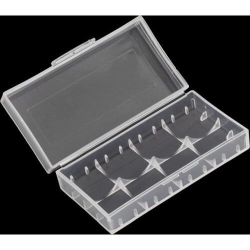 Hard Plastic 18650 Battery Holder Protective Storage Boxes Cases Holder For 18650 Battery Transparent Battery Protective Boxes