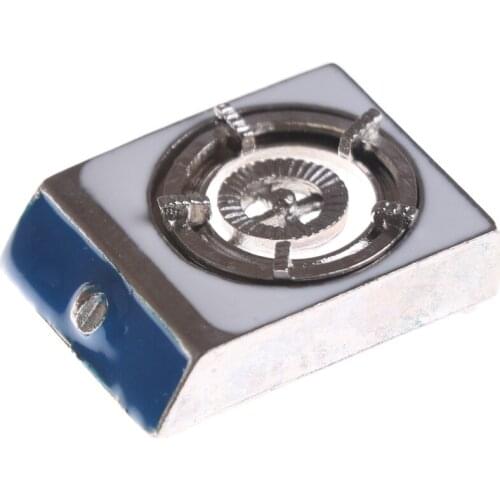 1:12 Scale Dolls House Decoration New Cute Mini Dollhouse Metal Single Gas Stove Burner Miniature Kitchen Cooker Toy