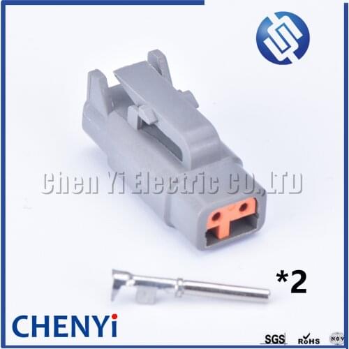 1 sets Deutsch DTM 2 Pin connector DTM06-2S Female Connector Waterproof Electrical Inlet Air Temperature Sensor Plug
