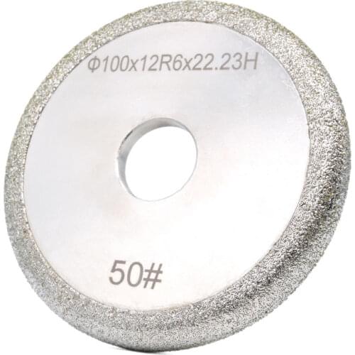 1 Piece 4 Inch 100mm Diamond Fluting Wheel R6 Electroplated Grinding Wheel For Grooving Sink Countertops Grit 50