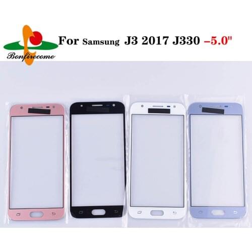 10Pcs\lot Replacement LCD Front Touch Screen Glass Outer Lens For Samsung Galaxy J3 2017 J330 J330F SM-J330FN J330N SM-J330F/DS