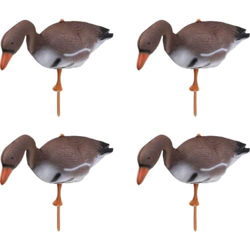 4pcs 3D Plastic Floating Swan Decoy Goose Target Decor Simulation Ornaments for Outdoor Hunting Fishing Garden Lawn Pond