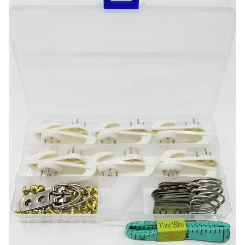 48pcs/set plastic and metal XL size no trace nail hook invisible hang painting nail photo picture frame clock hanger