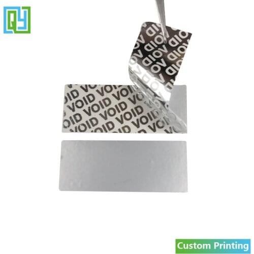 50pcs/lot 50x20mm Silver Label Tamper Evident Seal Warning Label Sticker Do Not Accept If Seal Is Broken Silver Void Open Tape