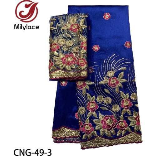 African George Lace Fabric with Sequins 5yards George Lace Fabric +2yard Embroidered Tulle Lace Fabric for Sewing Clothes CNG-49