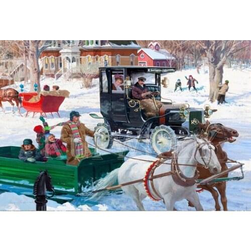 Diamond Embroidery Winter playground picture of Rhinestones Mosaic 5D DIY Diamond Painting Full square/Round Decor crafts FG1200