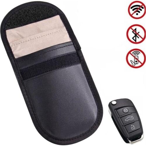 Car RFID Anti-Theft Anti-Radiation Shielding Key Bag Shielding Blocking Cover Double Layer Key Mobile Phone Shielding Signal
