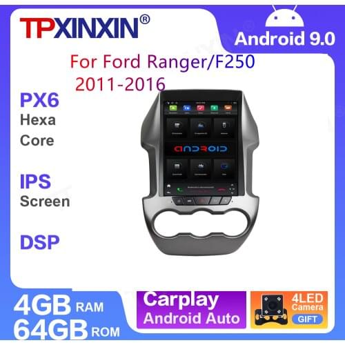 Tesla IPS Screen Android PX6 Car Radio For Ranger F250 2008 - 2012 Multimedia Video DVD Player Navigation HeadUnit GPS Auto 2din