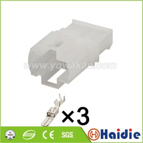 Free shipping 5sets 3pin plastic electric auto housing unsealed plug wire harness connector