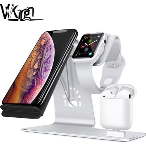 VVKing 3 in 1 Wireless Charger For iPhone X XS XR 8 Plus Fast Charging For Samsung S9 S8 Note8 For Apple watch For Airpods 2019
