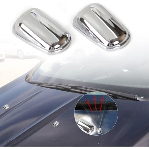 CITALL Chrome Windshield Washer Wiper Spray Nozzle Cover Caps Decoration Sticker Protector For Ford Kuga Escape 2013 2014