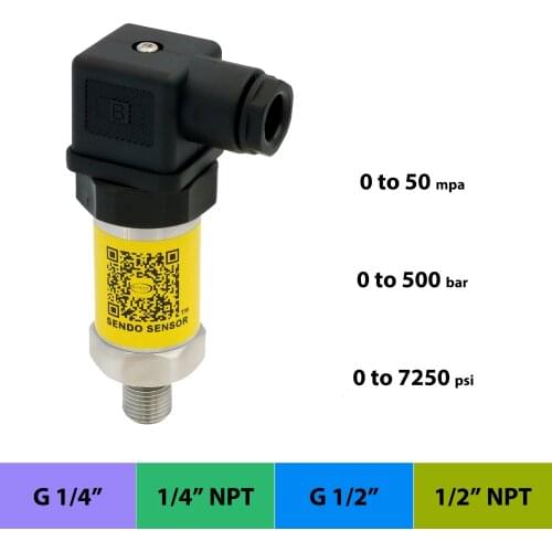 0-5 v 0-10 v 4 20 mA 0.5 4.5 v pressure sensor, sealed gauge 500 bar, high pressure 0 50mpa, 1 2, 1 4 in male thread connector