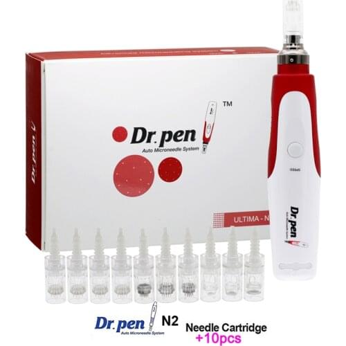Dr.Pen Ultima N2 Microneedling Pen Electric Auto Electric Micro Rolling Derma Stamp Therapy Beauty Tools With 12Pcs Cartridges