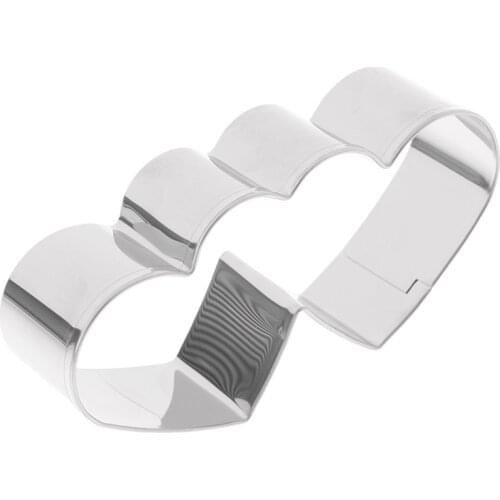 3D Sweet Love Theme Rvs Cookie Cutter Candy Double Hard Metals Biscuit Maker Cooking Baking Tool