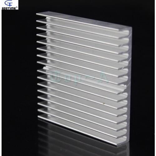 Gdstime 20pcs 60x60x10mm Aluminum Heat Sink Radiator 6cm Silver Heatsink 60mm x 10mm for IC Chip Cooling Cooler Good Quality