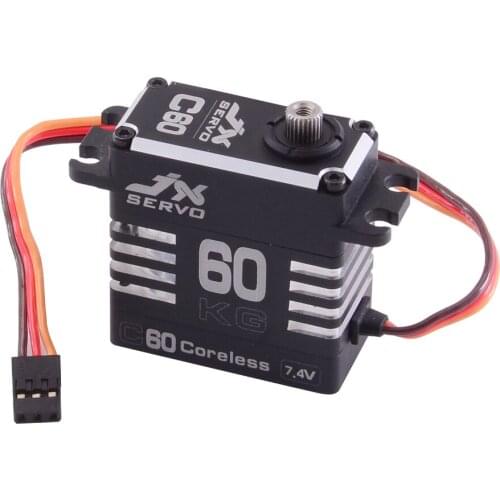 Jx Servo C60 60Kg High Torque Full Metal Case Coreless Motor High Pressure Metal Gear Servo for Rc Car Boat Helicopter Parts
