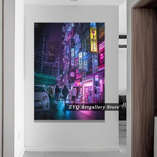 Cyberpunk Anime Aesthetic In Tokyo Japan Poster Art Picture Prints Home Decor Wall Canvas Painting Decoration For Living Room