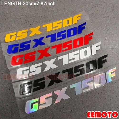 Motorcycle body Wheel Rims Fairing Helmet Tank Pad Label logo reflective Stickers Decals For SUZUKI GSX 750F GSX750F