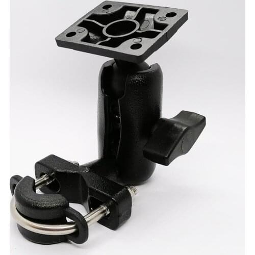 Motorcycle Handle Bar Rail Mount Bike Mount with Universal AMPs Hole Pattern Square Base for GPS, Garmin Zumo,TomTom Rider etc