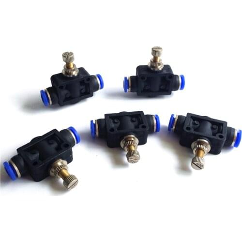 M185 LSA Pipeline Regulating Throttle Ball Valve connectors PA SA 6mm Cylinder Air Source Pneumatic Push In Fittings 5Pcs/Pack