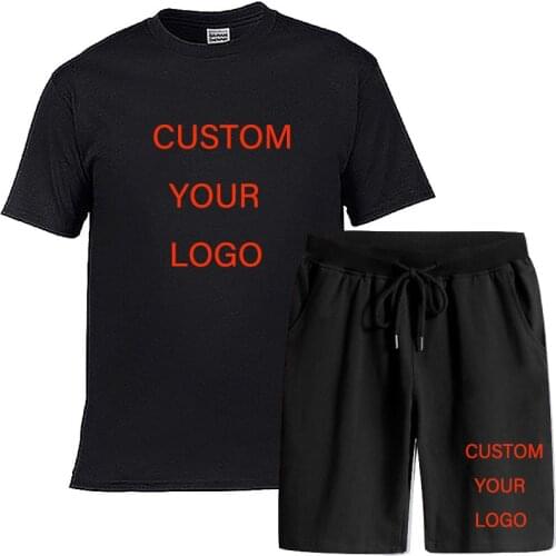 Mens Sets 2 Piece Outfit Jogger Set Sweatsuits Casual Shorts Set Summer Fashion Clothing Male Short Tracksuit Custom Your Logo
