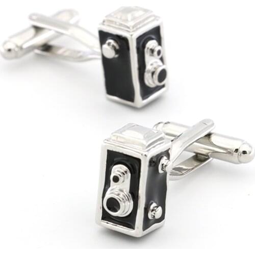 Mens Vintage Camera Cuff Links Copper Material Black Color