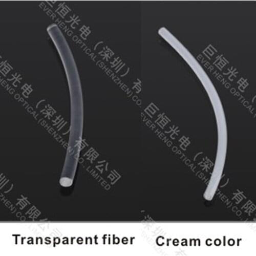 Cream color 2.5mm diameter MMA soft glass fiber optic lighting illuminator products