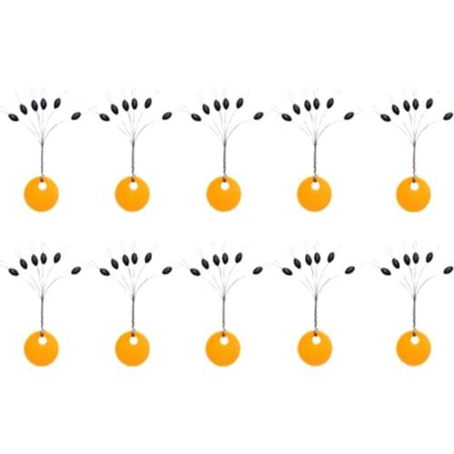 60pcs 10 Group Set Rubber Space Beans Stopper for Fishing Bait Float Tools Pesca Accessories