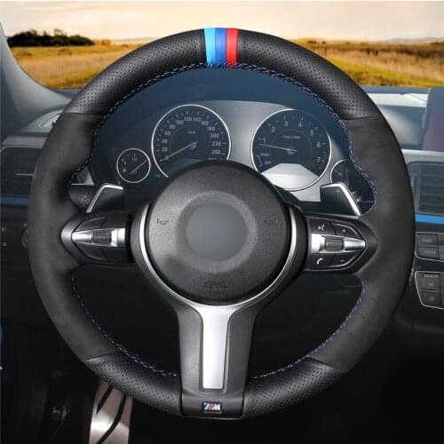 DIY Anti-Slip Wear-Resistant Steering Wheel Cover For BMW F30 F31 F34 F20 F21 M135i M140i F45 F46 F22 Car Interior Decoration