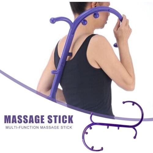 Portable Detachable S Type Back Neck Trigger Point Self Massage Stick Body Muscle Relief Back Massager Home Best Gift HealthCare