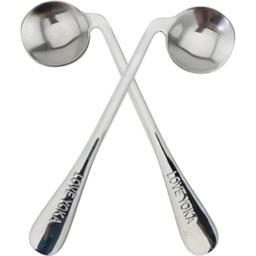 Durable Stainless Steel Angled Offset Spoon Left/Right Hand Feeding Spoon For Children Elderly Patients