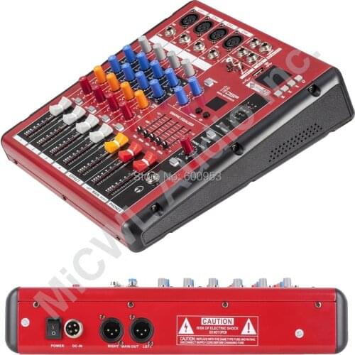 Professional Studio Audio Microphone Mic Mixer System Mixer Mixing Console Karaoke Bluetooth USB PC Record 48v Live Mixer