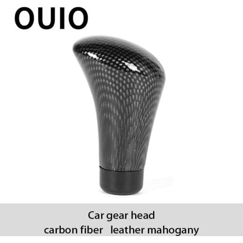 OUIO NEW 1PC Carbon Fiber Car Gear Knob Shift Lever Cover Auto For Renault Megane 3 Duster Captur Chevrolet Cruze Aveo Captiva