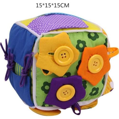 Six-face clothing tie shoelaces clothes bag childrens cloth building blocks multifunctional clothes toy Box early teach
