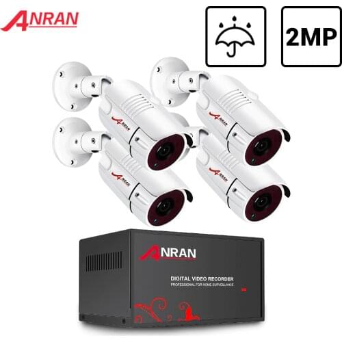 ANRAN AHD CCTV System 2MP DVR Kit Video Surveillance System Weatherproof Outdoor Security Camera HDD Night Vision P2P HDMI
