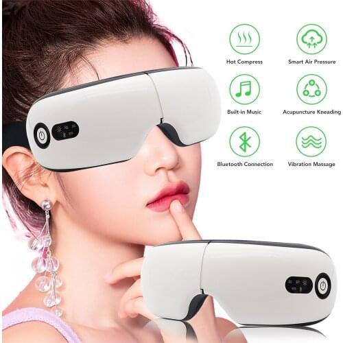 Bluetooth Smart Airbag Eye Massager High Frequency Vibratio Electric Massage Music multi-stage Hot compress for Relieve Eye
