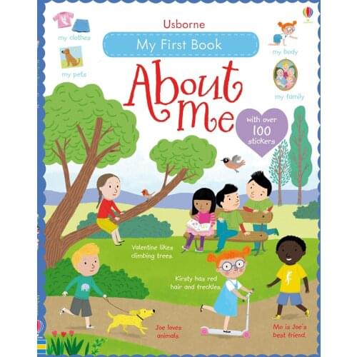 Usborne My First Book About Me English Educational Picture sticker Book Baby Childhood learning Playing Game Toy Gift
