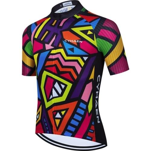 Cyhaen 2021 Men Cycling Jersey Short Sleeve Tops Pro Team Bike Jersey Sports Shirt Racing Bicycle Clothing Maillot Ciclismo